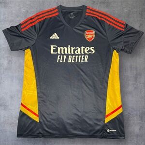Adidas Arsenal 2022 Soccer Football Training Jersey Navy Red Emirates Size Large